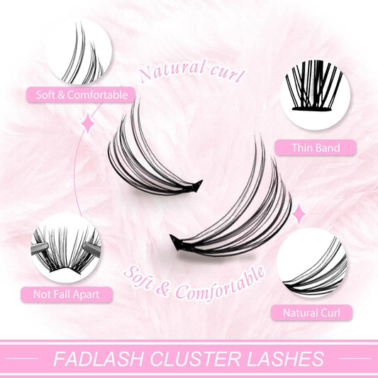 DIY Eyelash Extension Large Tray 10D 20D 30D 40D Cluster Lashes Mixed Tray Natural Long Mink Individual Lashes Reusable False Eyelashes Extension (20D-0.07-C, 8-16Mm)